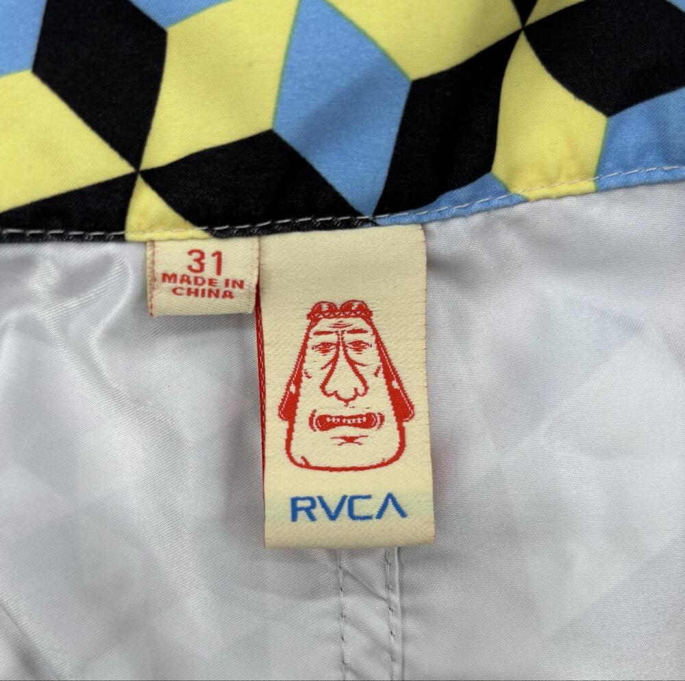 Vintage 2000’s Rare limited edition RVCA board Shorts Barry McGee Men’s Size 31 - Picture 7 of 13